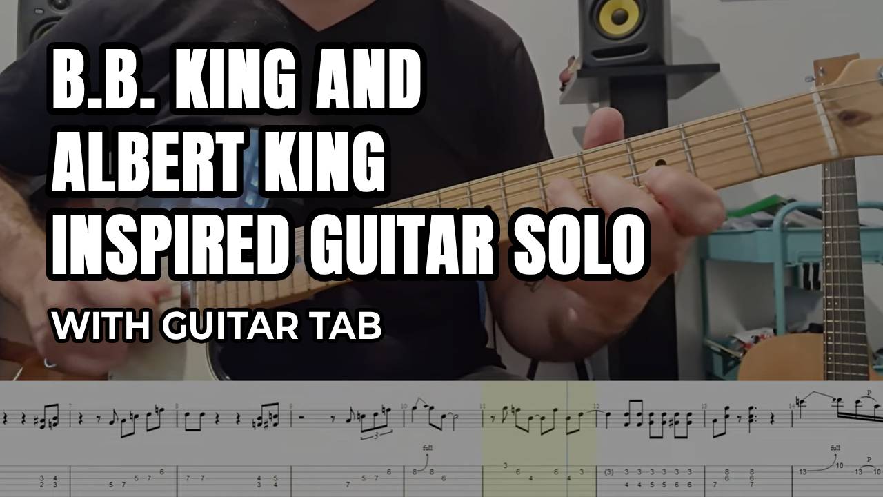 B.B. King and Albert King Inspired Guitar Solo – Blues on D (with TAB)